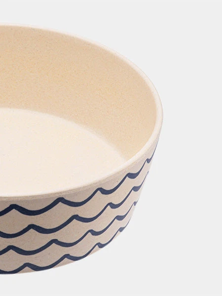 Gamelle En Bambou Pour Chien Et Chat - Vagues 5 Gamelle En Bambou Pour Chien Et Chat - Vagues – Image 3