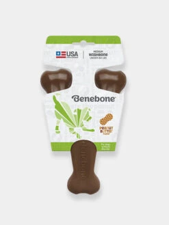 Jouet à Mâcher Pour Chien - Wishbone - Saveur Beurre De Cacahuète 🥜 - Benebone -Animalerie Benebone jouet a macher pour chien wishbone beurre de cacahuete 3