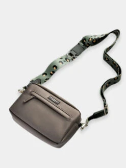 Sac De Balade Mocha Avec Anse Léopard Vert - Cocopup London