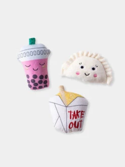 Set De 3 Peluches Pour Chien - Asian Take Away 🥟🥡 - Fringe PetShop