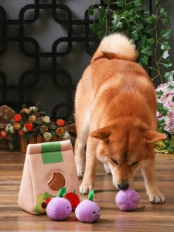 Jouet Interactif Pour Chien - Sac D'épicerie - HugSmart -Animalerie HugSmart peluche interactive pour chien chiot sac epicerie