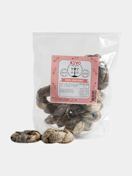 Friandises Pour Chien - Donut De Peau Poisson Séché 3 Friandises Pour Chien - Donut De Peau Poisson Séché