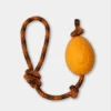 Jouet Pour Chien Haute Densité Avec Corde - Egg - Orange 2 Jouet Pour Chien Haute Densité Avec Corde - Egg - Orange -Animalerie Kiwi walker Jouet en corde balle pour chien egg jaune 2