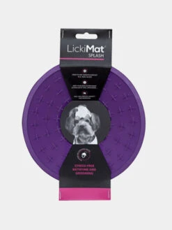Bol D'enrichissement Et De Léchage LickiMat Splash - Violet