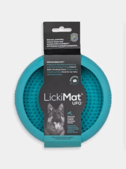 Bol D'enrichissement Et De Léchage Avec Ventouses LickiMat UFO - Turquoise 9 Bol D'enrichissement Et De Léchage Avec Ventouses LickiMat UFO - Turquoise -Animalerie Lickimat tapis lechage occupation chien ufo bleu 4