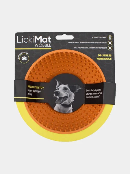 Bol D'enrichissement Et De Léchage LickiMat Wobble - Orange 3 Bol D'enrichissement Et De Léchage LickiMat Wobble - Orange