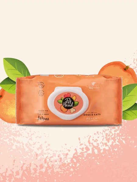 Pet Head 80 Lingettes Lavantes Pour Chien - Biodégradables - Parfum Pêche 4 Pet Head 80 Lingettes Lavantes Pour Chien - Biodégradables - Parfum Pêche – Image 2