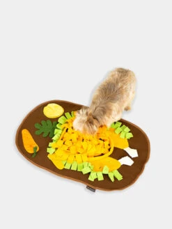 Grand Tapis De Fouille Snuffle Mat - Turkey Feast 🦃 - Pet PLAY -Animalerie Pet play jouet interactif tapis de fouille chien chiot dinde noel 4