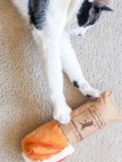 Maxi Jouet Pour Chat - Cat Kicker - Sandwich Au Thon -Animalerie Pet play jouet peluche chat kicker baguette 3