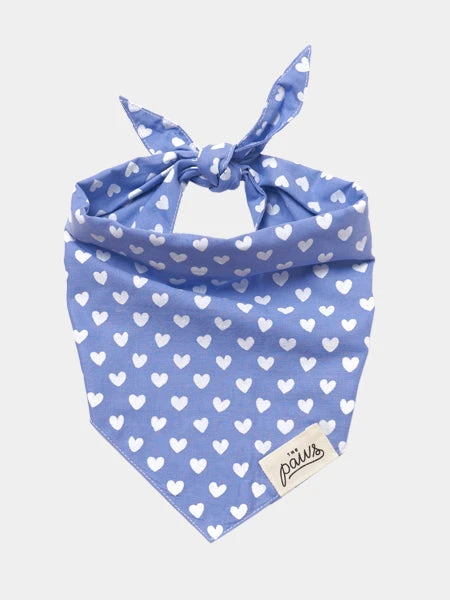 Bandana Pour Chien - Motif Coeur Bleu - The Paws 3 Bandana Pour Chien - Motif Coeur Bleu - The Paws