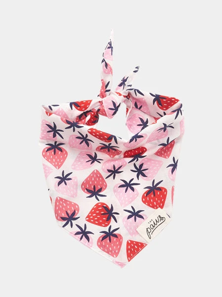Bandana Pour Chien - Motif Fraise - The Paws 3 Bandana Pour Chien - Motif Fraise - The Paws