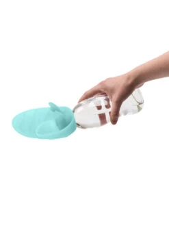 Gourde Et Distributeur D'eau Portable Leaf - Bleu - United Pets -Animalerie United pets gourde eau pour chien leaf bleu 2