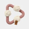 Duvo Triangle En Caoutchouc Et Corde Pour Chien - Milou Rose -Animalerie duvo jouet triangle balle corde pour chien chiot Milou rosewood 1