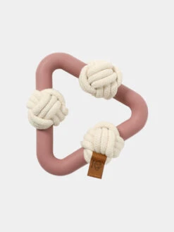 Duvo Triangle En Caoutchouc Et Corde Pour Chien - Milou Rose
