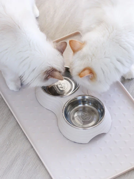 Gamelle Double TWINOO Pour Chat - Rose 5 Gamelle Double TWINOO Pour Chat - Rose – Image 3