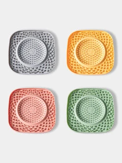 Tapis De Léchage 🍽️😋 Pour Chien Et Chat - YoomY Plate - Dusty Green - Inooko -Animalerie inooko Tapis lechage YoomY Plate 6