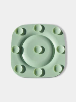 Tapis De Léchage 🍽️😋 Pour Chien Et Chat - YoomY Plate - Dusty Green - Inooko -Animalerie inooko Tapis lechage YoomY Plate dusty green 2