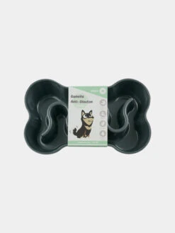 Gamelle Anti-glouton Gris Foncé -Animalerie inooko gamelle anti glouton petit et moyen chien gris 3