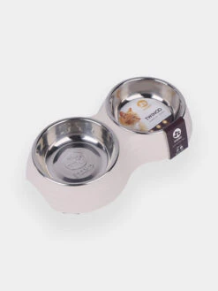 Gamelle Double TWINOO Pour Chat - Sable