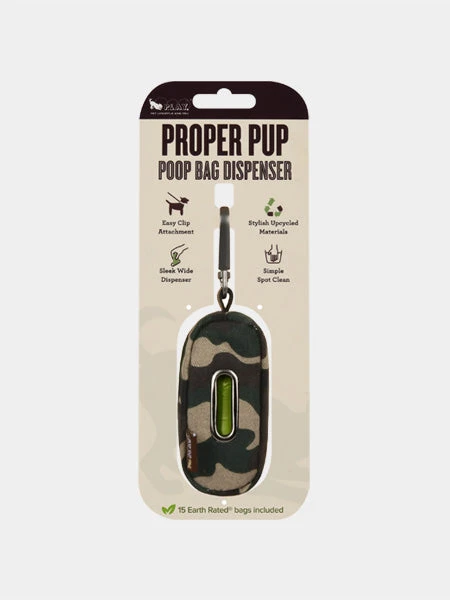 Distributeur Sacs à Crottes Pour Chien En Tissu - Camouflage 4 Distributeur Sacs à Crottes Pour Chien En Tissu - Camouflage – Image 2