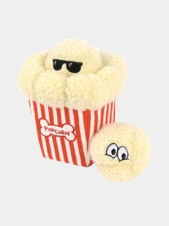 Jouet En Peluche Pour Chien - Hollywoof Cinema - Poppin’ Pupcorn - Pet PLAY -Animalerie pet play peluche pour chien chiot Hollywoof pop corn 1
