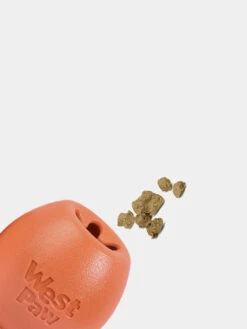 West Paw Jouet Interactif Puzzle Pour Chien - Rumbl Zogoflex - Orange - Eco-friendly -Animalerie west paw Rumbl jouet ecologique naturel pour chien resistant orange 2 1