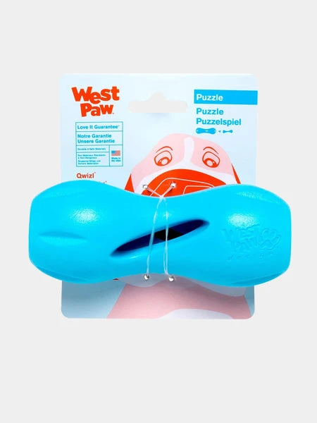 West Paw Jouet Interactif Puzzle Pour Chien - Qwizl Zogoflex - Bleu - Eco-friendly 7 West Paw Jouet Interactif Puzzle Pour Chien - Qwizl Zogoflex - Bleu - Eco-friendly – Image 5