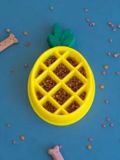 Gamelle Anti-glouton En Forme D'ananas 🍍 - Happy Bowl Zippy Paws -Animalerie zippy paws gamelle anti glouton pour chien ananas 3 1