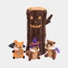 Jouet D'occupation Pour Chien - Bûche Ecureuils Halloween - ZippyPaws -Animalerie zippy paws peluche pour chien Halloween Haunted Log