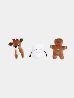 Lot De 3 Mini Peluches De Noël Pour Chien - Santa's Friends - Zippy Paws