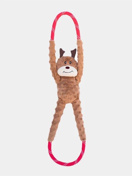 Peluche Originale Pour Chien - Rennes RopeTugz 🦌 - Zippy Paws 3 Peluche Originale Pour Chien - Rennes RopeTugz 🦌 - Zippy Paws